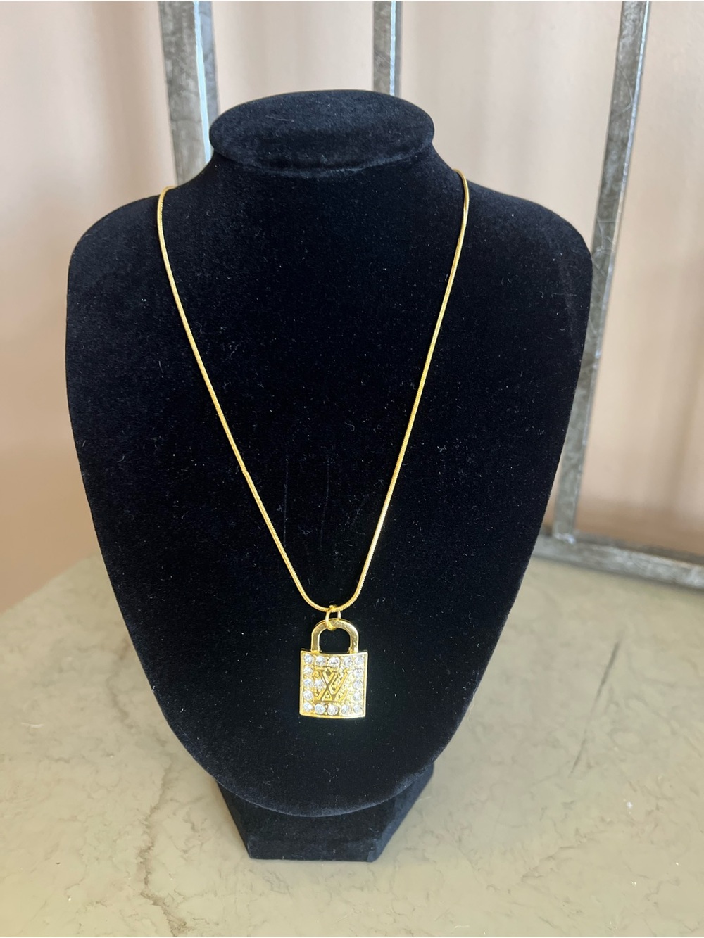 Louis Vuitton Gold Padlock Pendant Necklace - Women's Jewelry